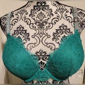 Victoria's Secret Very Sexy Rhinestone‎ Strap Push Up Bra 38DD New With Tags
